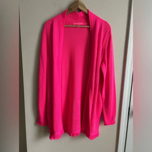Lilly Pulitzer Noble Fringe Cardigan - XL - Picture 2 of 8